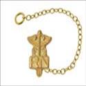 Picture of Yellow-Gold Plate - RN Caduceus Pin Guard